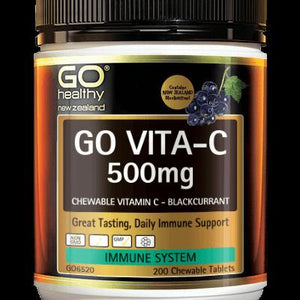 Go Healthy Vita-C 500mg Blackcurrent Chewable 200s