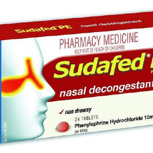 Sudafed Pe Nasal Decongestant 10mg 24s