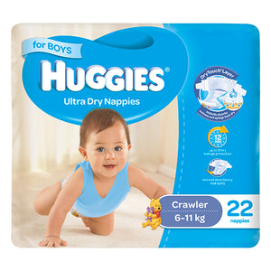 Huggies Ultra Dry Crawler Boy 22s