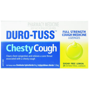 Duro-Tuss Chesty Cough Lozenges Lemon Sugarfree 24s