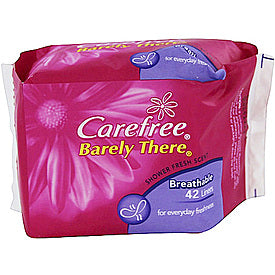 Carefree Panty Liners Barely There Breathable 42s