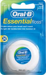 Oral B Essential  Waxed Floss Mint 50M