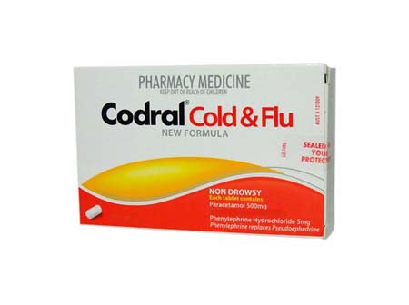 Codral Pe Cold & Flu Codeine Free 24s tablets for fast relief from col ...