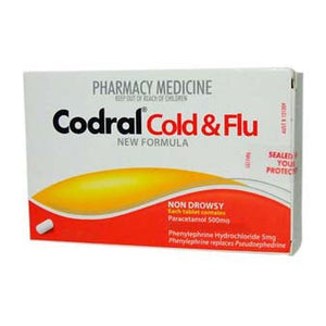 Codral Pe Cold & Flu Codeine Free 24s tablets for fast relief from cold and flu symptoms.