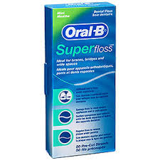 Oral B Superfloss Unwaxed 50 Strands