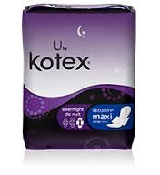 U By Kotex Maxi Pad Wings Overnight 10s