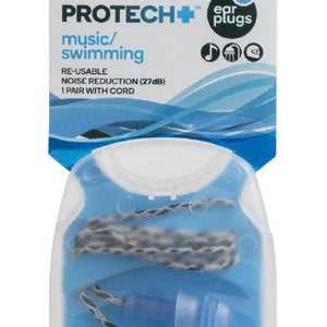 Protech+ Ear Plug Music/Swim Cord 1Pr