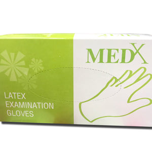 Med-X Latex Gloves (Large, 100 gloves per box)
