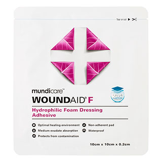 Mundicare Woundaid F 0.2mm Dressing 10X10cm Pk 10