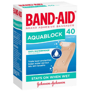 Bandaid Aqua Block Strip 40Pk