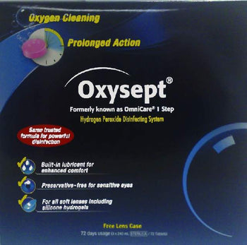 Oxysept Tablets 72S & 3 X 240ml & Lens Case