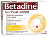 Betadine Sore Throat Lozenges Honey & Lemon 16