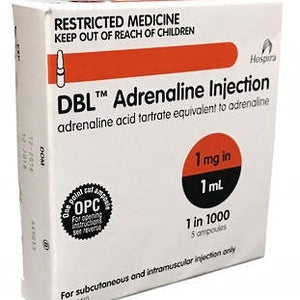 Adrenaline Injection Ampoules 1:1000 1mg/ml 1ml X 5