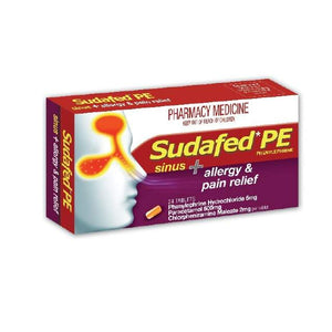 Sudafed Pe Sinus Allergy & Pain 24s