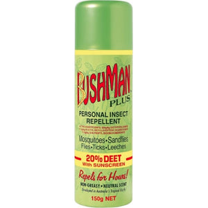 Bushman Plus Aerosol 20% + Sunscreen 150g