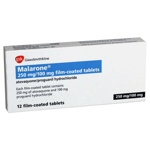 Malarone Atovaquone+Proguanil Hcl Tablets 12 (Prescription Only - Do Not Buy Unless You Have A Scrip
