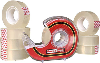 Sellotape Roll 18mm x 66M 8Pk - Transparent Adhesive Tape for Household and Office Use