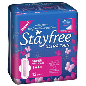 Stayfree Ultrathin Wings Super 12s