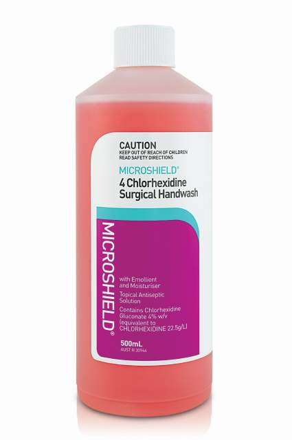 Chlorhexidine 4% Surgical Handwash 500ml Microshield
