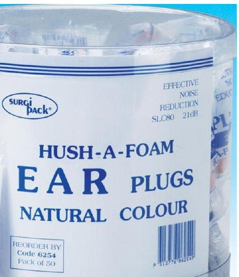Surgipack Ear Plugs Hushafoam 1 Pair Barrel X 50