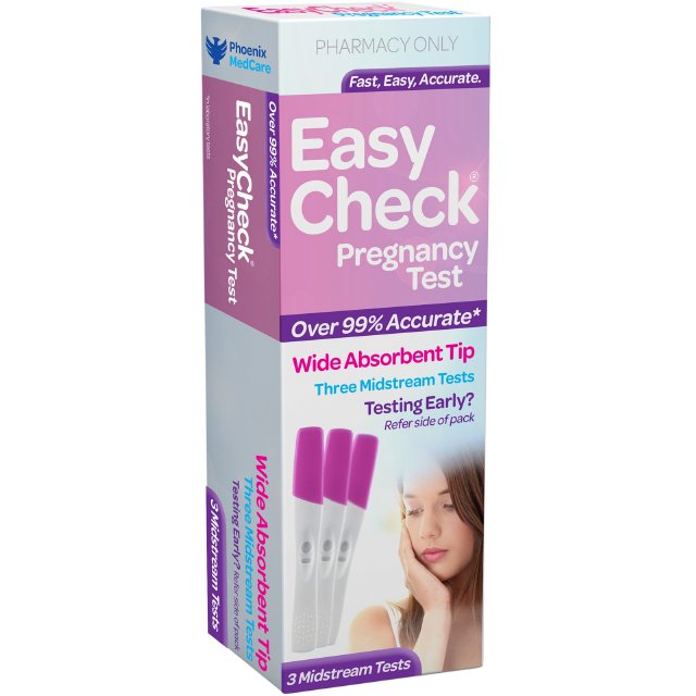 Easycheck Pregnancy Test 3 Pack (Purple)