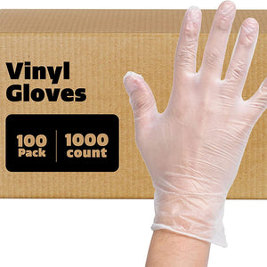 Powder-Free Vinyl Gloves (Large, 100/box)