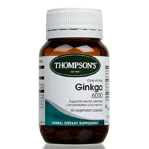 Thompsons Ginkgo Biloba 6000 One A Day 60s
