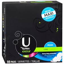 U By Kotex Maxi Pad Wings Regular 16s