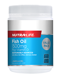 Nutralife Fish Oil 1500mg +Vitamin D 300s
