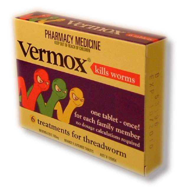 Vermox 100mg 6s