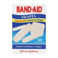 Bandaid Plastic Shapes 50Pk
