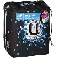 U By Kotex Ultrathin Pads +Wings Reg 14Pk