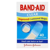 Bandaid Clear Strips 40Pk