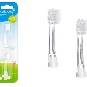 Brush Baby Sonic Toothbrush Heads 0-18 Months 2 Pack