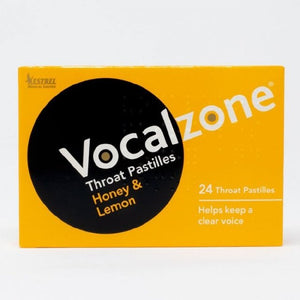 Vocalzone Throat Pastilles Honey & Lemon 24Pk