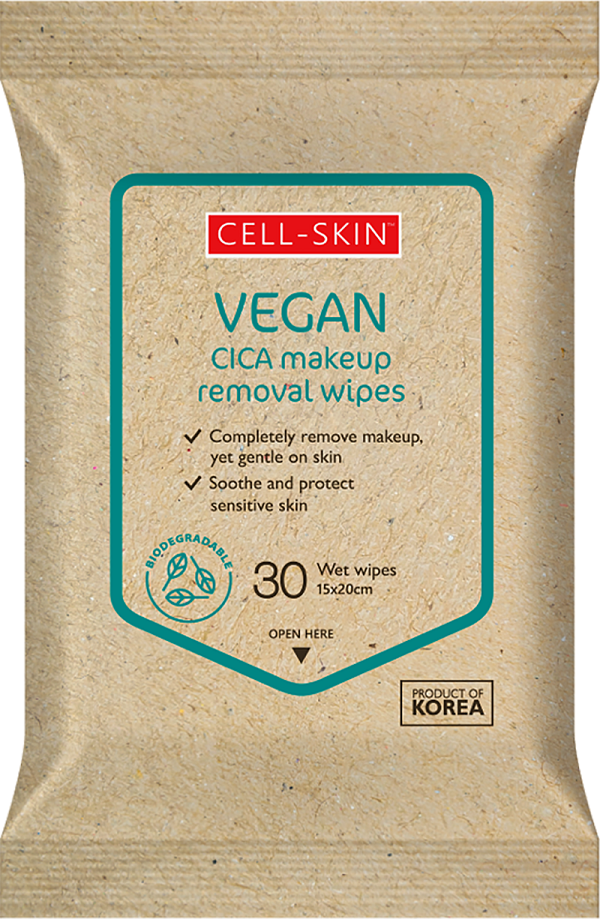 CELLSKIN Vegan Cica Makeup Wipe 30