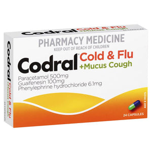 Codral Cold/Flu +Mucus Cough 24 Caps