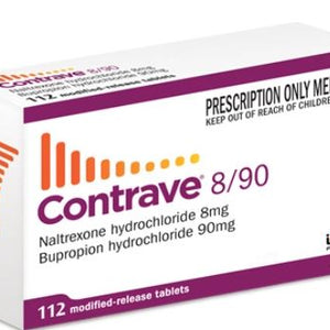 Contrave Naltrexone+Bupropion 8+90mg Tablets 112  (Prescription Only- Do Not Buy Unless You Have A Script)