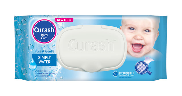 Curash Simply Water Baby Wipes 80