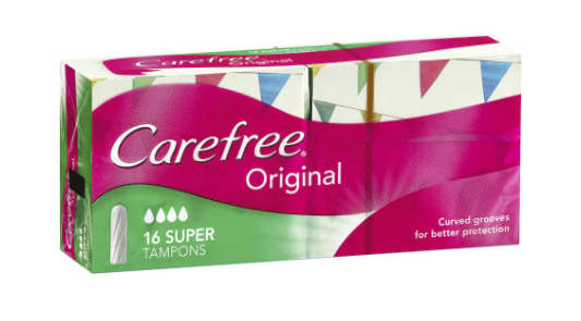 Carefree Super Tampons 16s