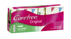 Carefree Super Tampons 16s