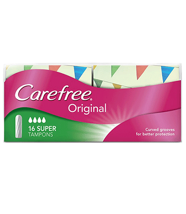 Carefree Tampons Original Reg 16