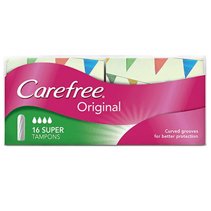 Carefree Tampons Original Reg 16