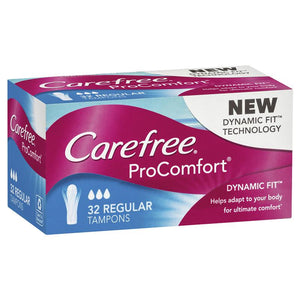 Carefree Tampons Original Reg 32