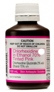 Chlorhexidine 0.5% In 70% Ethanol Antiseptic Pink 100ml
