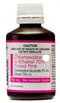 Chlorhexidine 0.5% In 70% Ethanol Antiseptic Pink 100ml