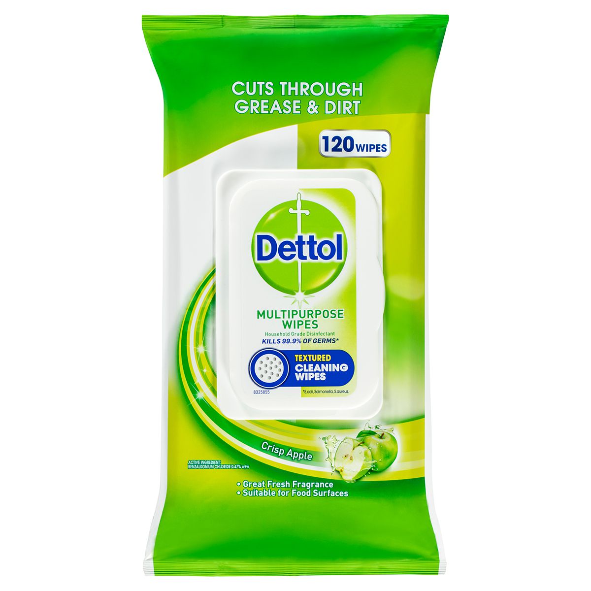 Dettol Surface Disinfectant Wipes Crisp Apple 120s NZ Online Chemist