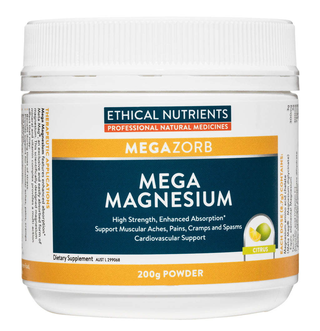 Ethical Nutrients Megazorb Pwdr Citrus 200g | NZ Online Chemist