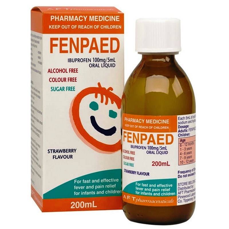 Fenpaed Ibuprofen Oral Liquid - 200ml Bottle, 100mg/5ml Dosage - NZ ...