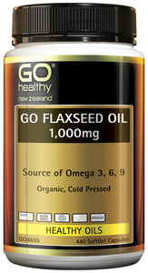 Go Flaxseed Oil 1000mg Org. 440Caps